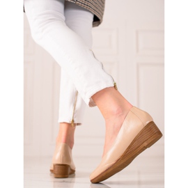 Zapatos casuales Vinceza beige 4