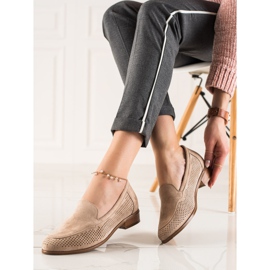 Vinceza Zapatos ante calados beige 2