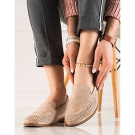 Vinceza Zapatos ante calados beige 3