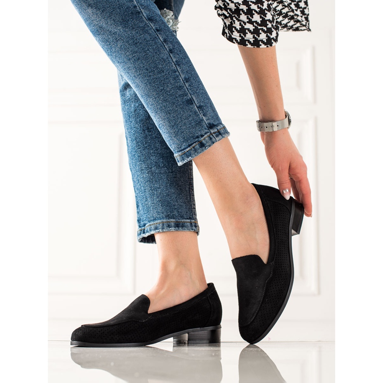 Vinceza Zapatos ante calados negro 1