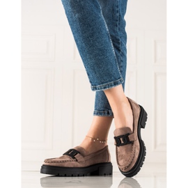 Mocasines moda LA.FI beige marrón 1