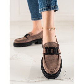 Mocasines moda LA.FI beige marrón 4