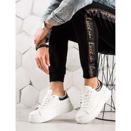 Fashion Zapatillas de moda en la plataforma blanco negro 4