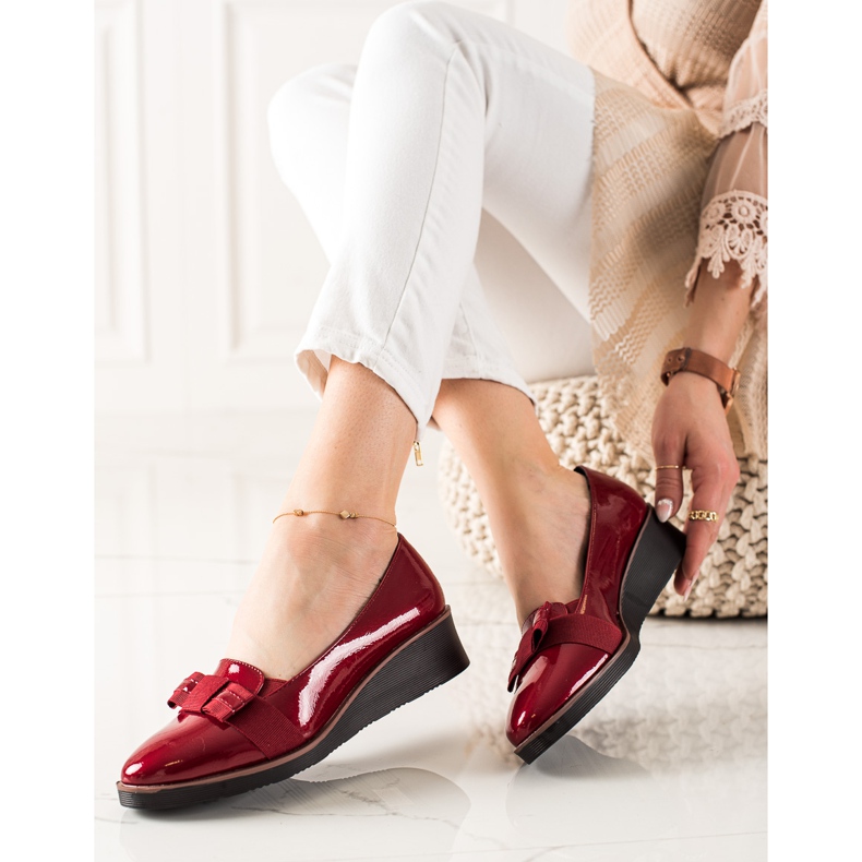 Zapatos Vinceza lacados rojo multicolor 1