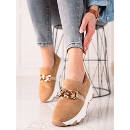 W. Potocki Zapatillas Potocki de ante beige 2