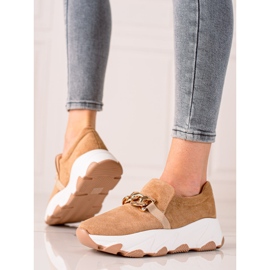 W. Potocki Zapatillas Potocki de ante beige 3