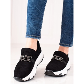 W. Potocki Zapatillas Potocki de ante negro 2