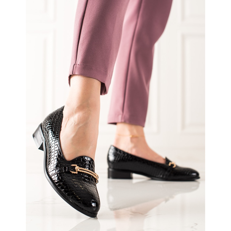 W. Potocki Zapatos elegantes con decoración Potocki negro 1