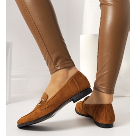 Mocasín tacón plano Tracy marrón amarillo 2