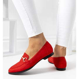 Mocasines rojos de tacón plano de Tracy 2