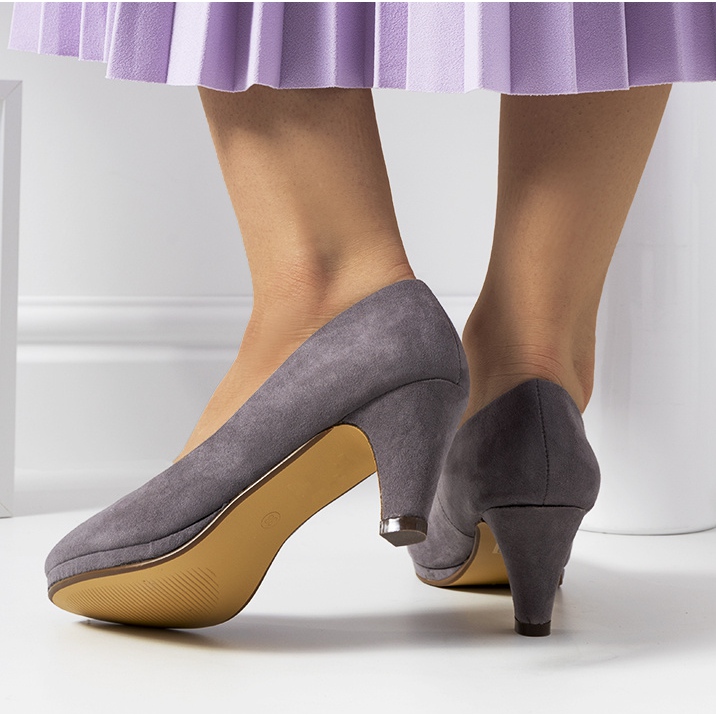 Zapatos de salón de mujer Grafito Alves gris 1