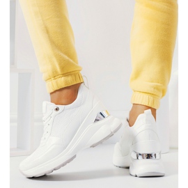 Deportivas blancas con cuña Cleveland blanco 1
