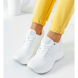 Deportivas blancas con cuña Cleveland blanco 2