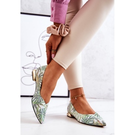 Bailarinas Mujer Laura Messi Cuero Verde 2193 multicolor 3