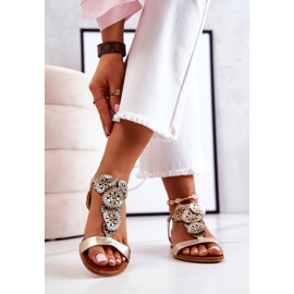 Lewski Shoes Sandalias Piel Caladas Lewski 3049 Dorado 3