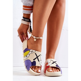 PS1 Zapatillas Goma Estampadas Monstruos Beige 2