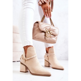PS1 Botas Vaqueras De Ante Beige Con Rayas Inessa 2