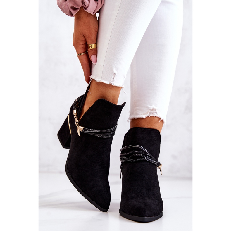 PS1 Botas Vaqueras De Ante Negro Con Rayas Inessa 2 PS1 Botas Vaqueras De Ante Negro Con Rayas Inessa 2