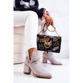 PS1 Botas Vaqueras De Ante Gris Con Rayas Inessa 5