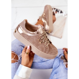PF1 Zapatos deportivos de cuero en una plataforma Mary Ann beige 6