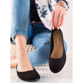 TRENDI Cómodas bailarinas caladas negro 3