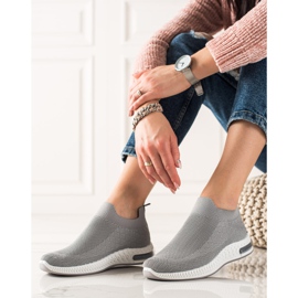 Goodin Zapatillas clásicas sin cordones gris 3