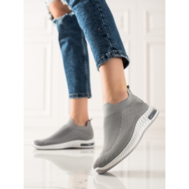 Goodin Zapatillas clásicas sin cordones gris 1