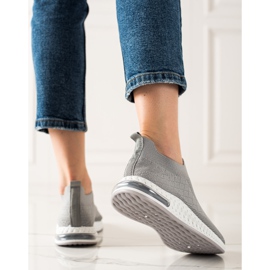 Goodin Zapatillas clásicas sin cordones gris 5