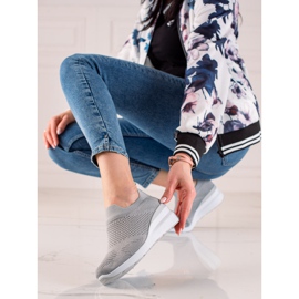 Goodin Zapatillas de cuña sin cordones gris 2