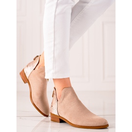 Botas beige con abertura VINCEZA marrón 1