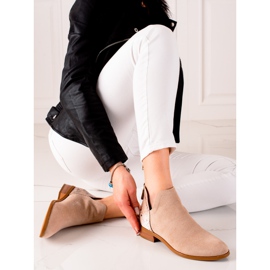 Botas beige con abertura VINCEZA marrón 3