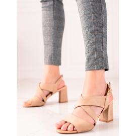 Sandalias de tacón VINCEZA beige 3