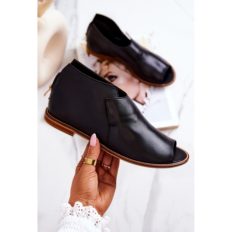 Botas De Piel Tacón Alto Laura Messi Negro 2324 1