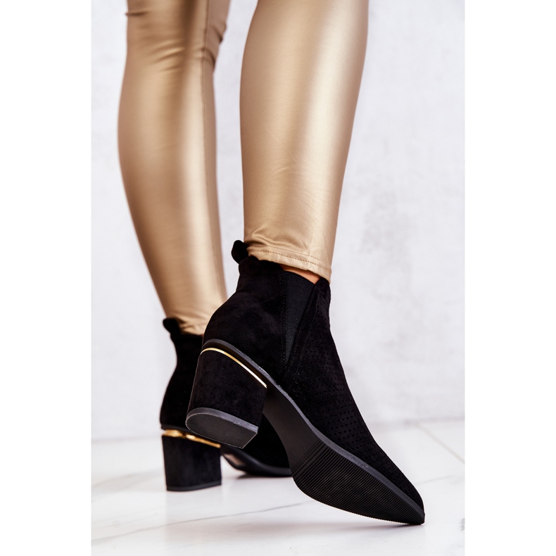 PS1 Botas cowboy caladas de ante negro Helloni 1