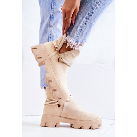 PS1 Botas Worker De Ante Con Tiras Beige Claro Moriah 1 PS1 Botas Worker De Ante Con Tiras Beige Claro Moriah 1