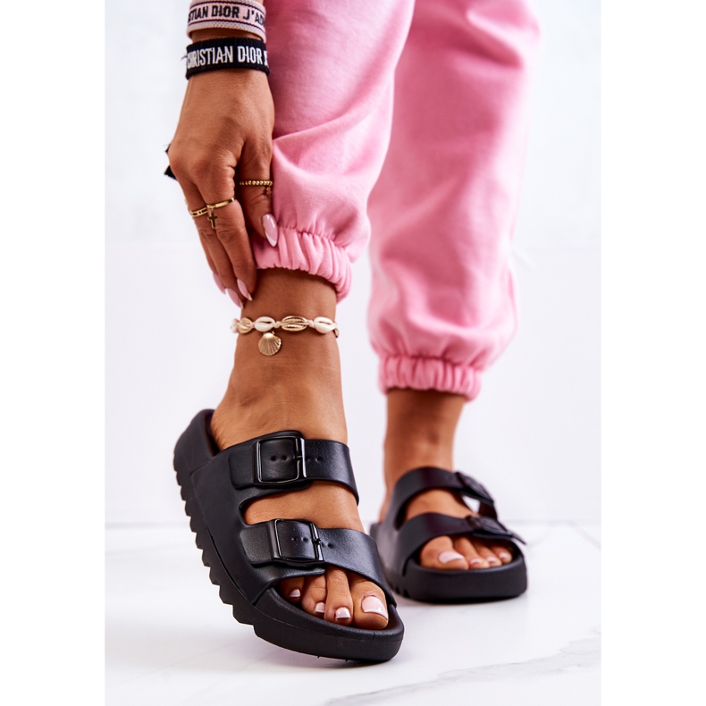 PS1 Zapatillas de goma en la plataforma Black Westie negro 2