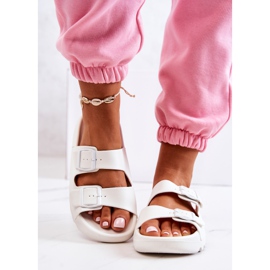 PS1 zapatillas de goma en la plataforma blanca westie blanco 6