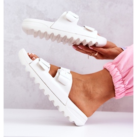 PS1 zapatillas de goma en la plataforma blanca westie blanco 5