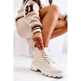 PS1 Botas de montaña Faithfull atadas en beige crudo 5