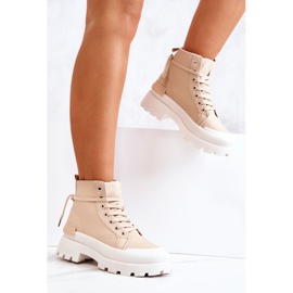 PS1 Botas de montaña Faithfull beige oscuro atadas 8