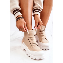 PS1 Botas de montaña Faithfull beige oscuro atadas 6