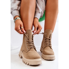 PS1 Botas Hurricane beige oscuro de ante anudadas 1