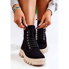 PS1 Botas Ante Atadas Hurricane Negras negro 1