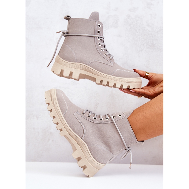 PS1 Botas Ante Atadas Hurricane Gris 1