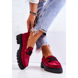PL5 Mocasines De Ante Con Decoración La.Fi Fucsia Laurene rosado 3