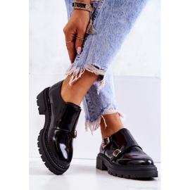 PL5 Zapatos De Piel Con Hebilla La.Fi Negro Leonie 3