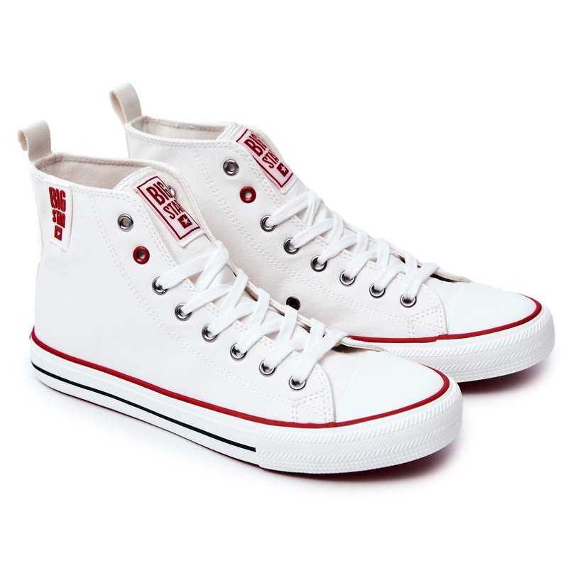 Sneakers Hombre Altas en Piel Big Star JJ174071 Blanco 2