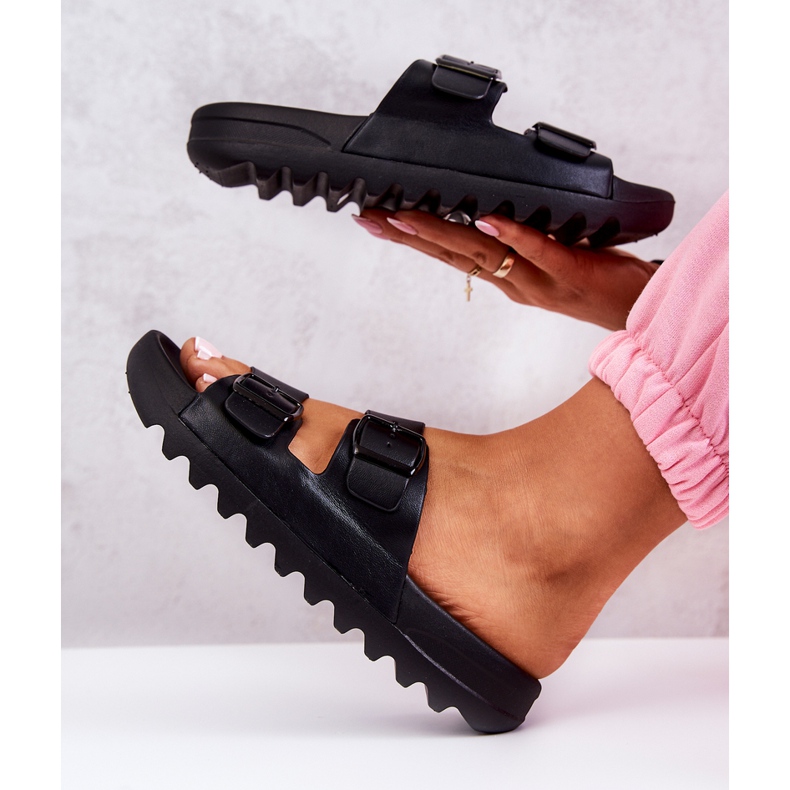 PS1 Zapatillas de goma en la plataforma Black Westie negro 1