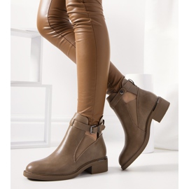 Botas mujer marrón helecho beige 1