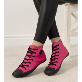 Zapatillas Shape of You negro rojo rosado 1